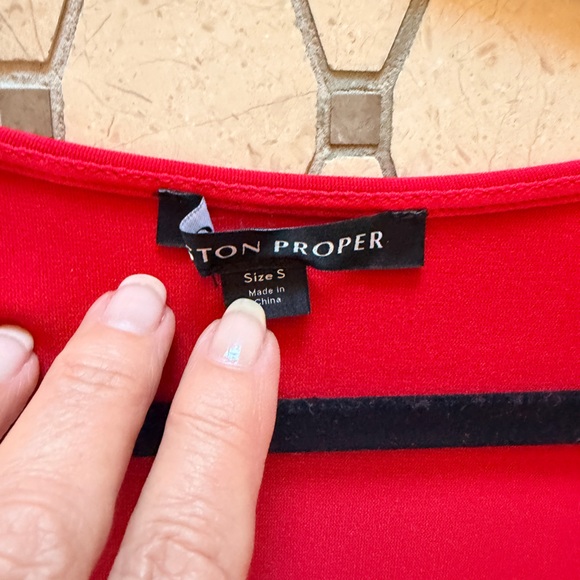 2-Piece, Beyond Travel Red Peplum Blouse and Matching Crop Pants. EUC - Picture 10 of 10